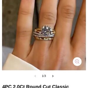 Elegant Gold and Silver Women's Ring Set